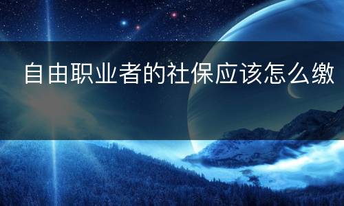  自由职业者的社保应该怎么缴