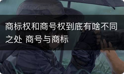 商标权和商号权到底有啥不同之处 商号与商标