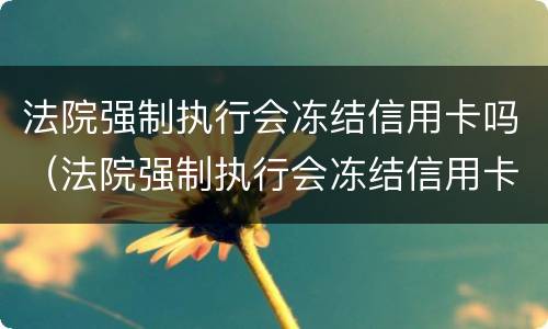 法院强制执行会冻结信用卡吗（法院强制执行会冻结信用卡吗怎么办）