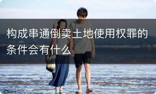 构成串通倒卖土地使用权罪的条件会有什么