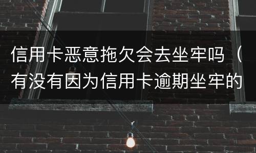 信用卡恶意拖欠会去坐牢吗（有没有因为信用卡逾期坐牢的）
