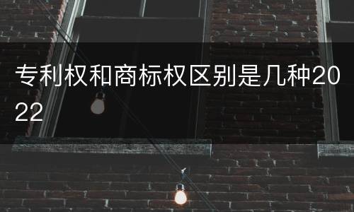 专利权和商标权区别是几种2022