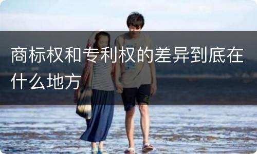 商标权和专利权的差异到底在什么地方