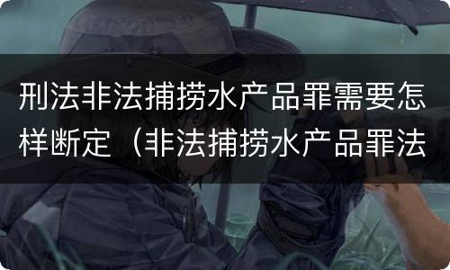 刑法非法捕捞水产品罪需要怎样断定（非法捕捞水产品罪法律条款）