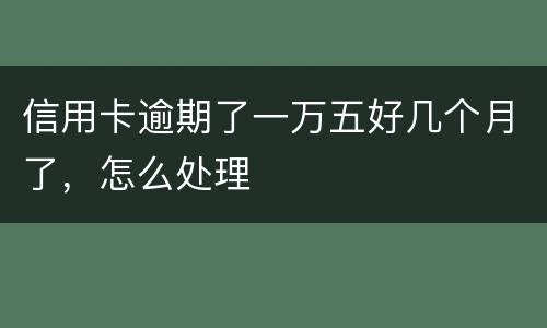 信用卡逾期了一万五好几个月了，怎么处理