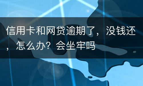信用卡和网贷逾期了,没钱还,怎么办?会坐牢吗