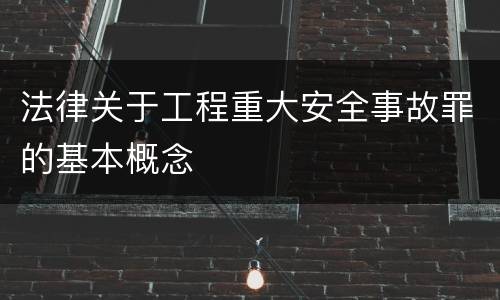 法律关于工程重大安全事故罪的基本概念