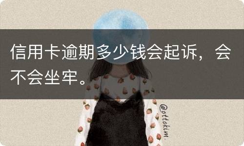 信用卡逾期多少钱会起诉，会不会坐牢。