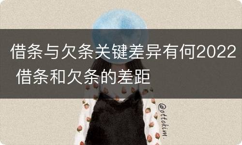借条与欠条关键差异有何2022 借条和欠条的差距