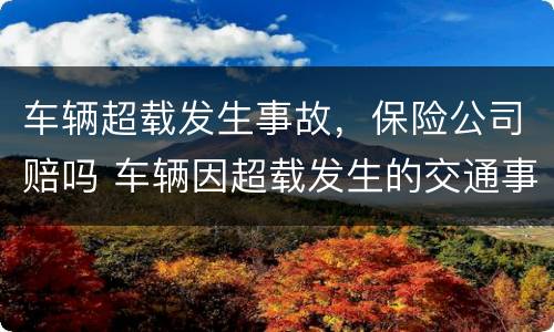 车辆超载发生事故，保险公司赔吗 车辆因超载发生的交通事故保险公司会拒赔多少
