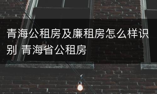 青海公租房及廉租房怎么样识别 青海省公租房