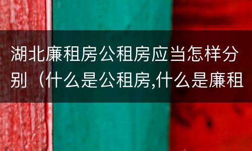 湖北廉租房公租房应当怎样分别（什么是公租房,什么是廉租房）