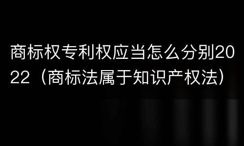 商标权专利权应当怎么分别2022（商标法属于知识产权法）
