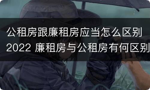 公租房跟廉租房应当怎么区别2022 廉租房与公租房有何区别