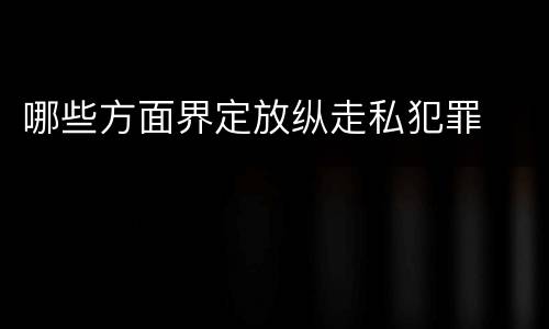 哪些方面界定放纵走私犯罪