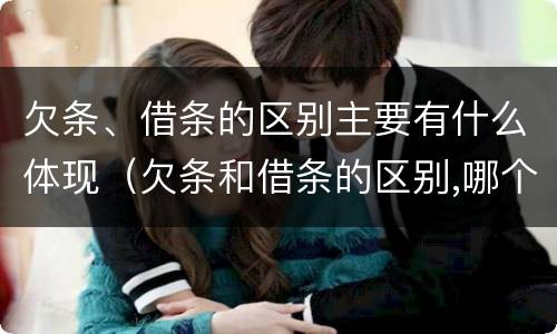 欠条、借条的区别主要有什么体现（欠条和借条的区别,哪个受法律保护）