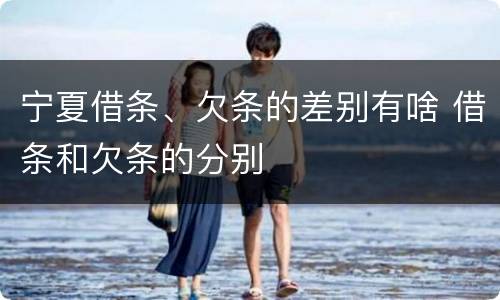 宁夏借条、欠条的差别有啥 借条和欠条的分别