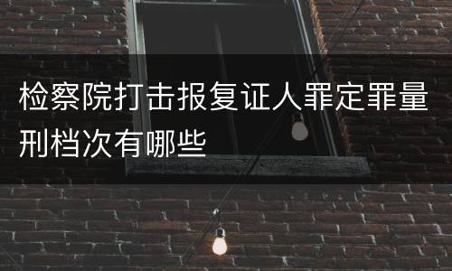 检察院打击报复证人罪定罪量刑档次有哪些