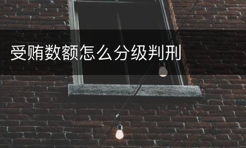 受贿数额怎么分级判刑