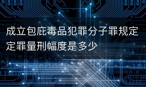 成立包庇毒品犯罪分子罪规定定罪量刑幅度是多少