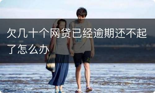 欠几十个网贷已经逾期还不起了怎么办
