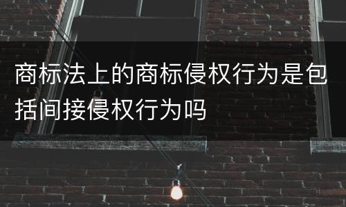 商标法上的商标侵权行为是包括间接侵权行为吗