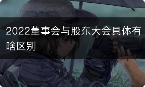 2022董事会与股东大会具体有啥区别