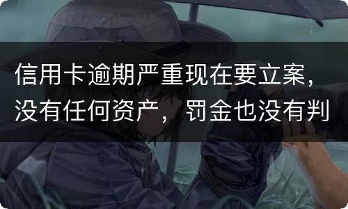 信用卡逾期严重现在要立案，没有任何资产，罚金也没有判刑出来后怎么处理