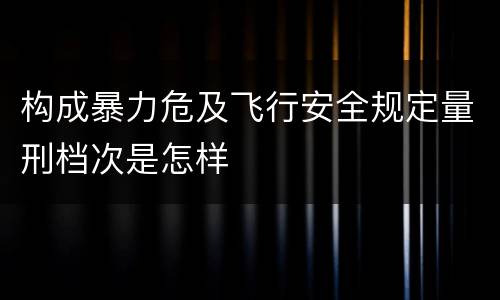 构成暴力危及飞行安全规定量刑档次是怎样