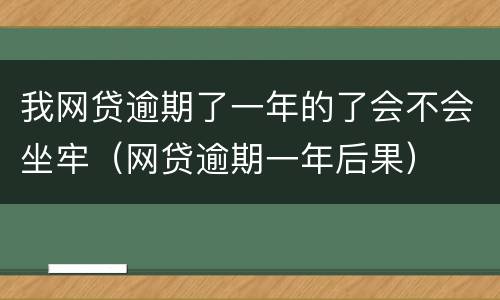 我网贷逾期了一年的了会不会坐牢（网贷逾期一年后果）