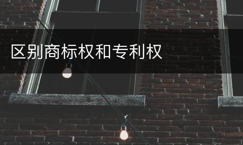 区别商标权和专利权