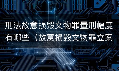 刑法故意损毁文物罪量刑幅度有哪些（故意损毁文物罪立案标准）