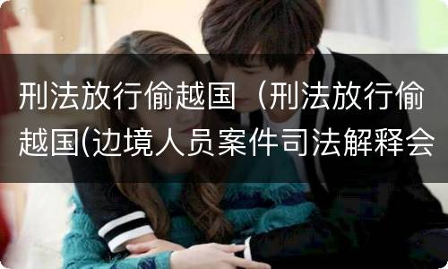 刑法放行偷越国（刑法放行偷越国(边境人员案件司法解释会如何规定）