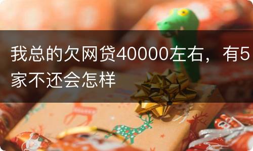 我总的欠网贷40000左右，有5家不还会怎样