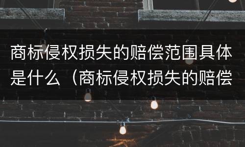 商标侵权损失的赔偿范围具体是什么（商标侵权损失的赔偿范围具体是什么内容）