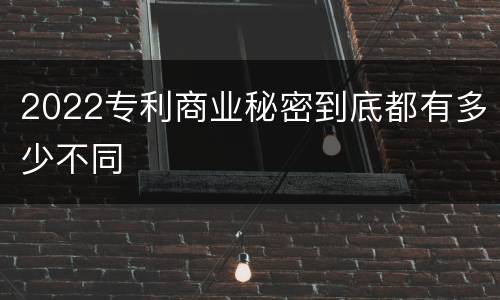 2022专利商业秘密到底都有多少不同