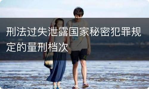 刑法过失泄露国家秘密犯罪规定的量刑档次
