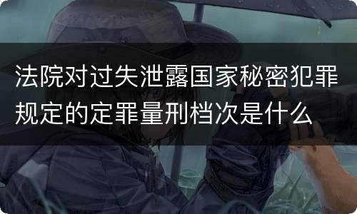 法院对过失泄露国家秘密犯罪规定的定罪量刑档次是什么