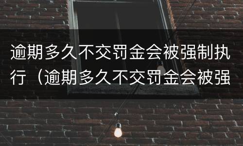 逾期多久不交罚金会被强制执行（逾期多久不交罚金会被强制执行呢）
