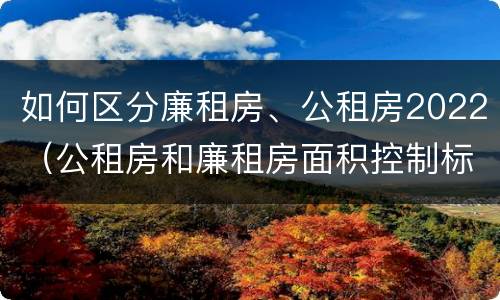 如何区分廉租房、公租房2022（公租房和廉租房面积控制标准）