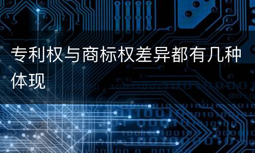 专利权与商标权差异都有几种体现
