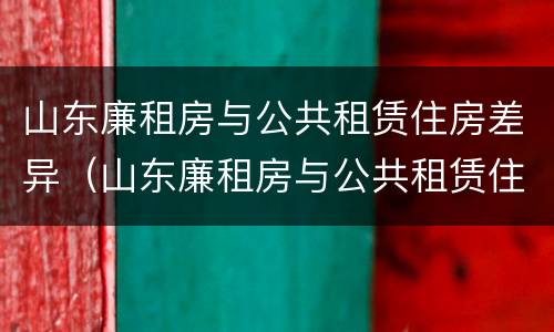 山东廉租房与公共租赁住房差异（山东廉租房与公共租赁住房差异原因）