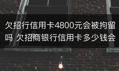 欠招行信用卡4800元会被拘留吗 欠招商银行信用卡多少钱会被坐牢