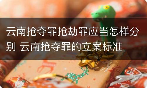 云南抢夺罪抢劫罪应当怎样分别 云南抢夺罪的立案标准