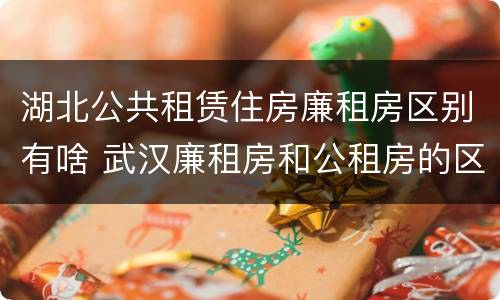 湖北公共租赁住房廉租房区别有啥 武汉廉租房和公租房的区别