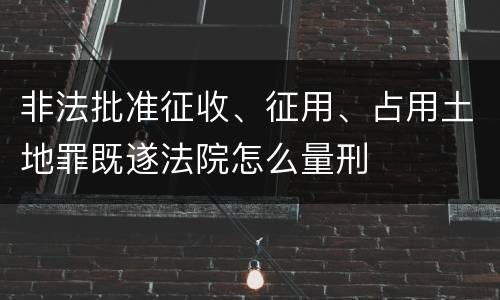 非法批准征收、征用、占用土地罪既遂法院怎么量刑