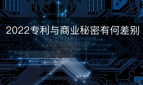 2022专利与商业秘密有何差别