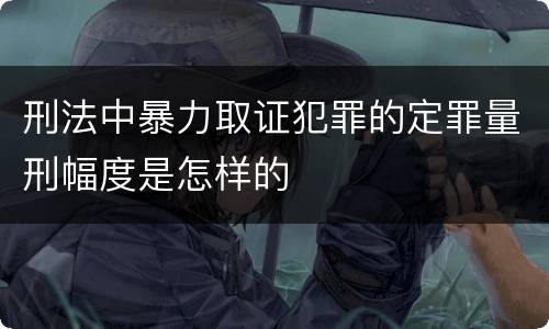 刑法中暴力取证犯罪的定罪量刑幅度是怎样的