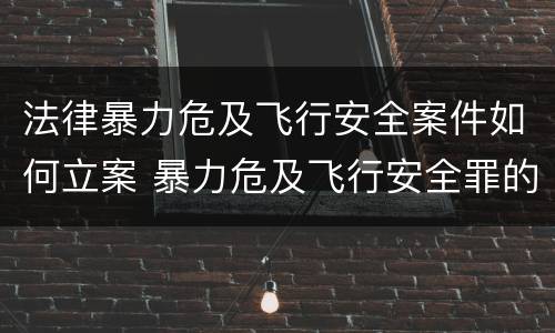 法律暴力危及飞行安全案件如何立案 暴力危及飞行安全罪的构成要件