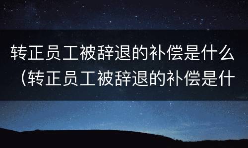 转正员工被辞退的补偿是什么（转正员工被辞退的补偿是什么标准）